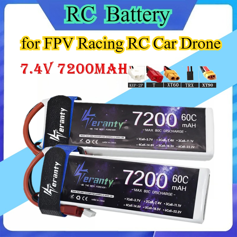 Drone Battery 6S - Batterie Lipo Softcase 2S 7.4V 7200mAh