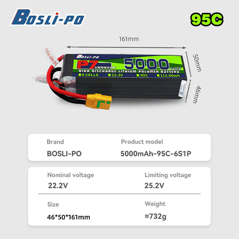 Batterie LiPo Boslipo P7 Versi - Drone Battery 6S avis et prix