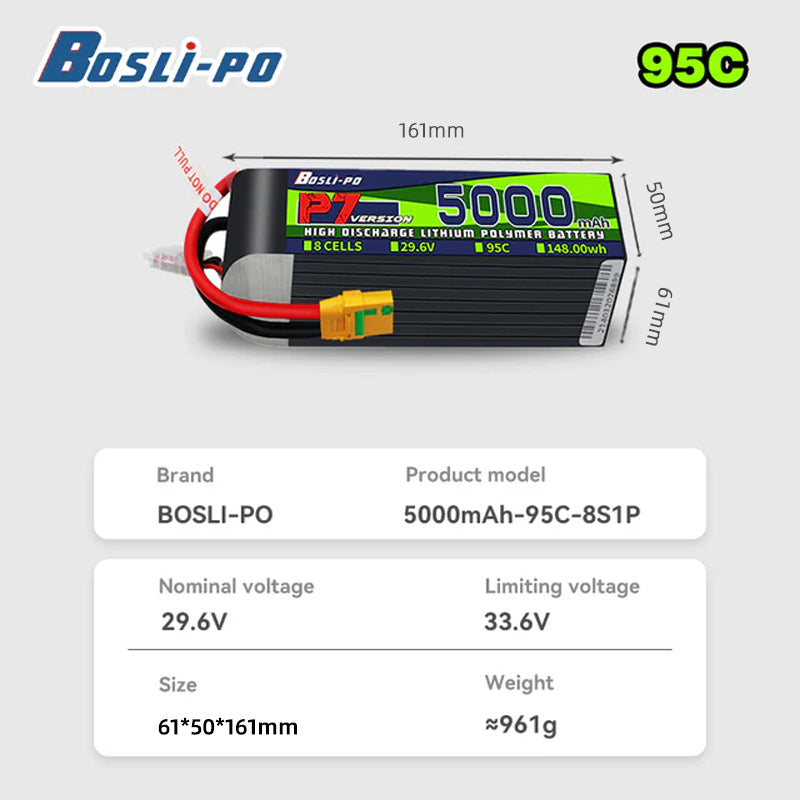 Batterie LiPo Boslipo P7 Versi - Drone Battery 6S avis et prix