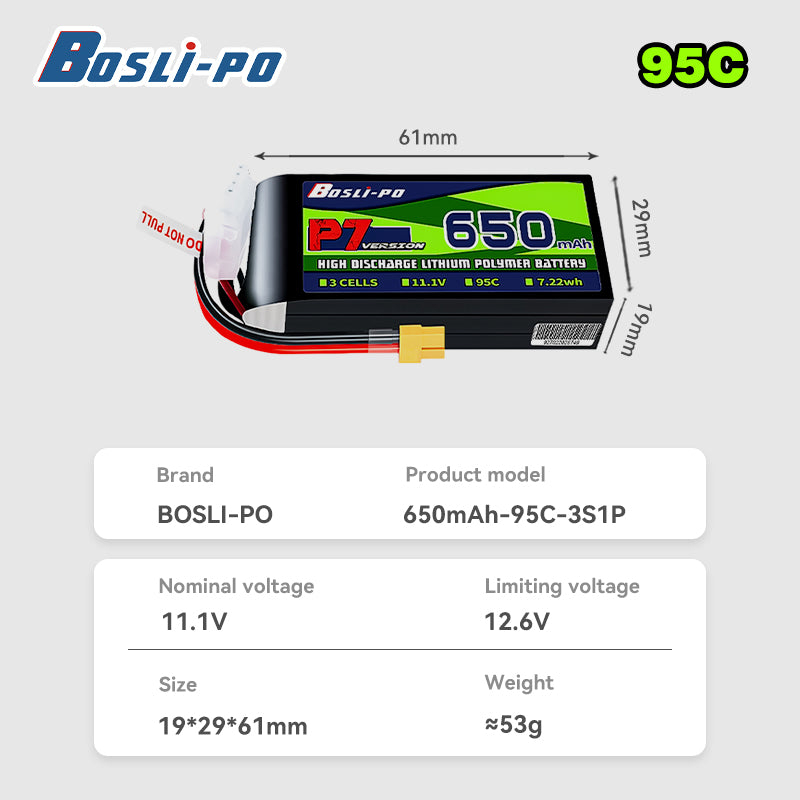 Batterie Lipo Boslipo P7 Versi - Drone Battery 6S avis et prix